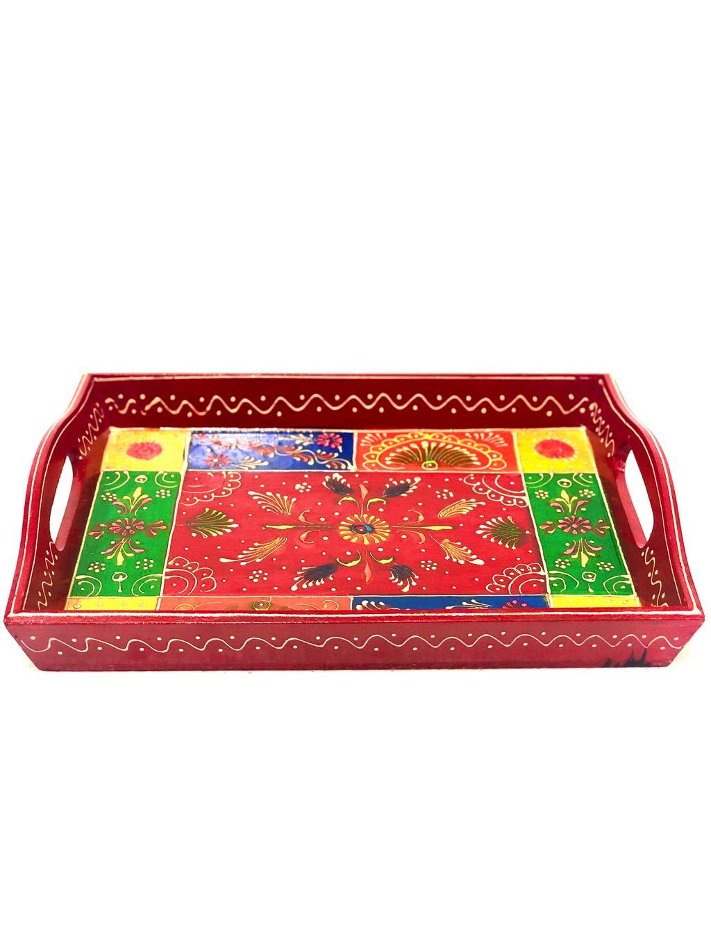 Utility Trays By Indian Artisans HandPainted Traditional By Tamrapatra - Tamrapatra
