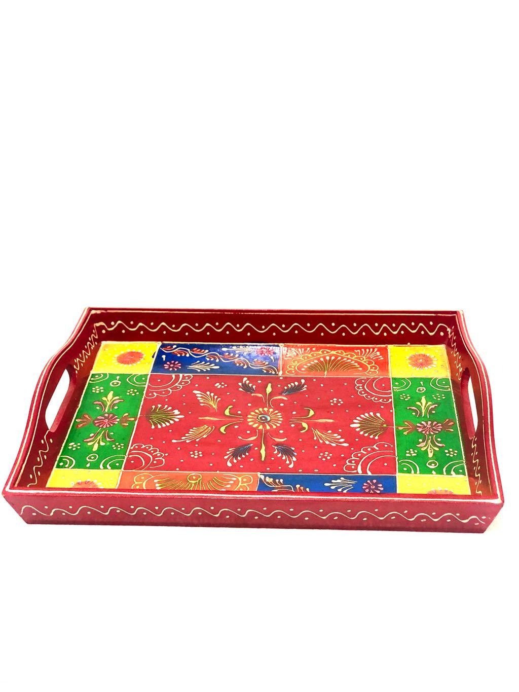 Utility Trays By Indian Artisans HandPainted Traditional By Tamrapatra - Tamrapatra