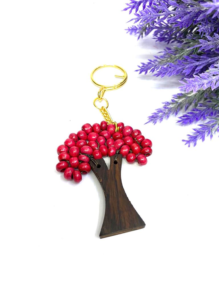 Tree Wooden Keychains Exclusive Crafts Exciting Shades Collection Tamrapatra