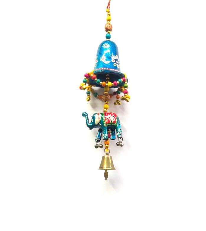 Elephant Hanging Under Umbrella Traditional Indian Handicrafts From Tamrapatra