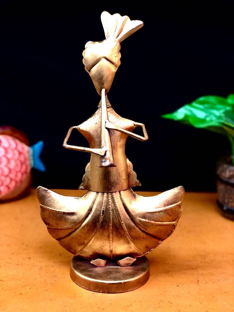 Modern Musician Playing Instruments Gold Metal Artifacts By Tamrapatra - Tamrapatra