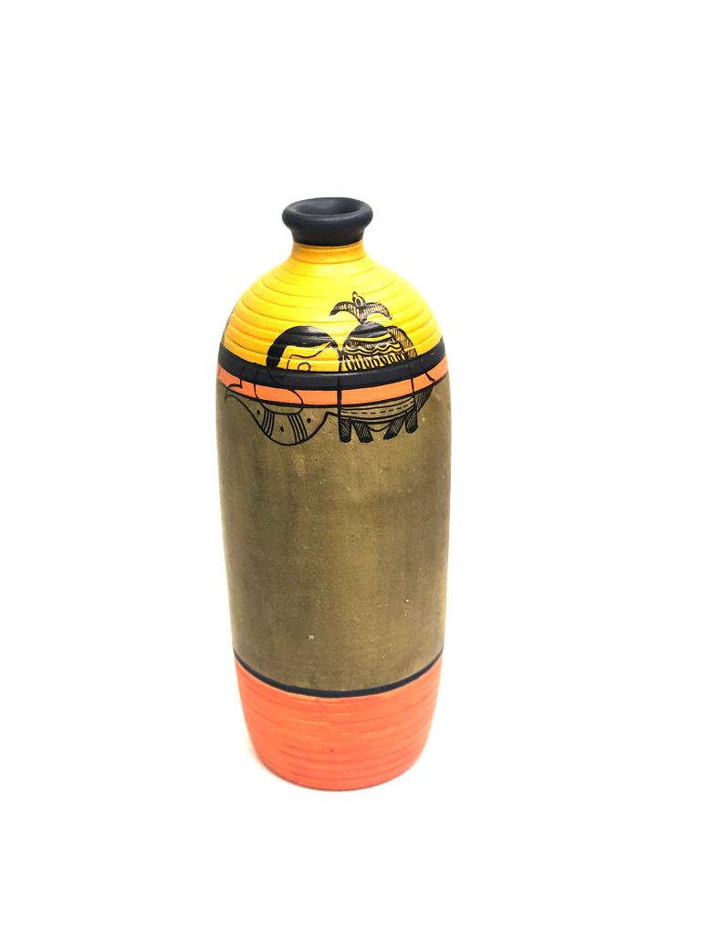 The Perfection Of Pottery In Various Shades Terracotta Long Pots From Tamrapatra