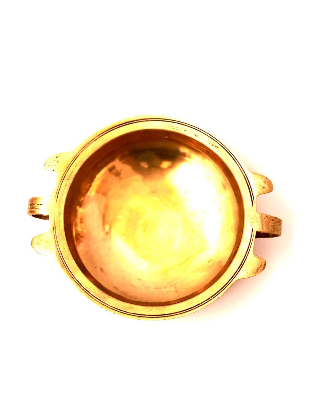 Brass Urli With Handles Gold Finish Exclusive Collection Tamrapatra - Tamrapatra