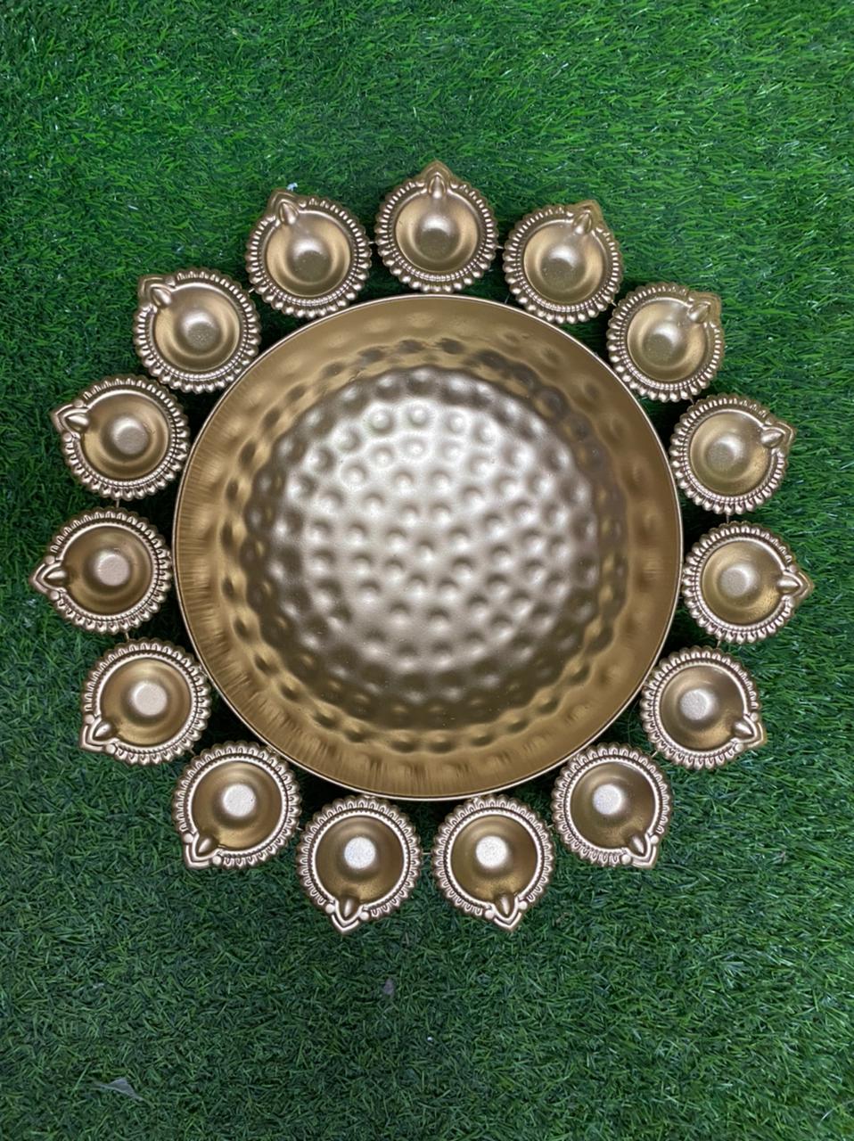 Diya Metal Stand For Flower Entrance Decoration In Various Size From Tamrapatra