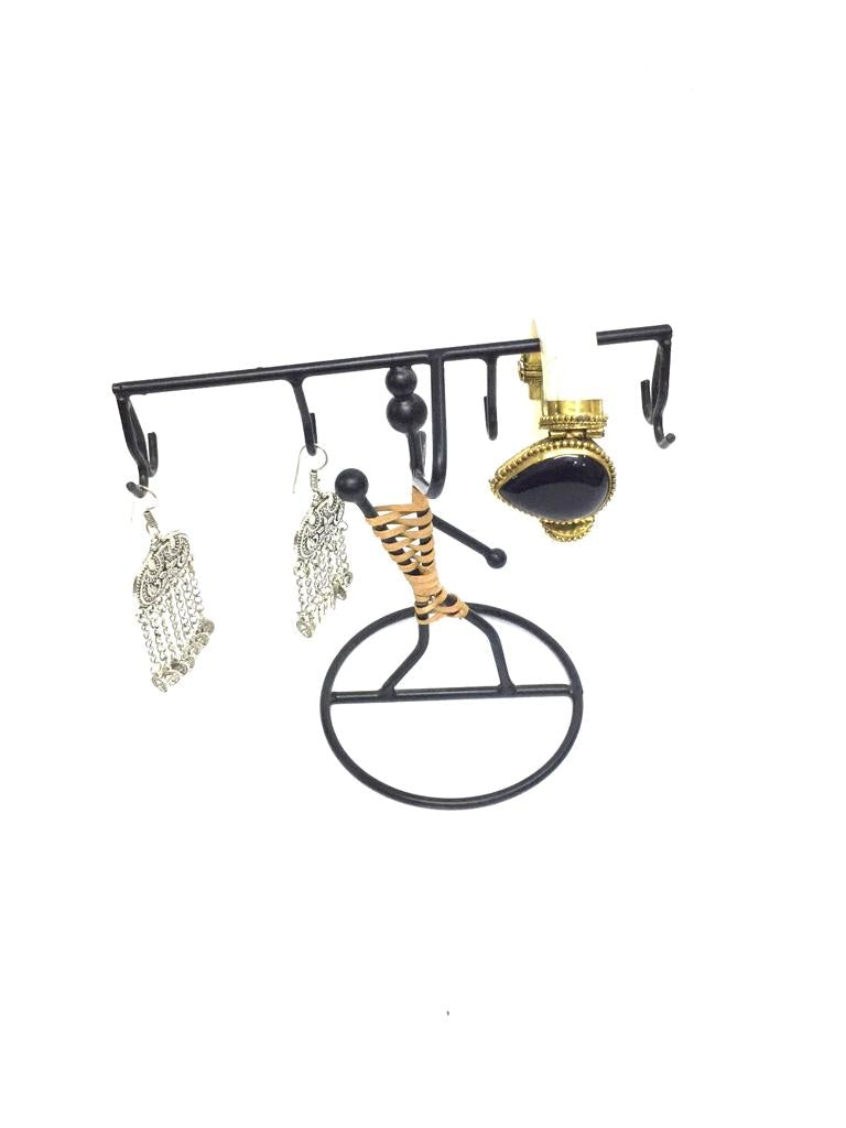 Earrings Key Chain Utility Holder Metal & Cane Combinations From Tamrapatra