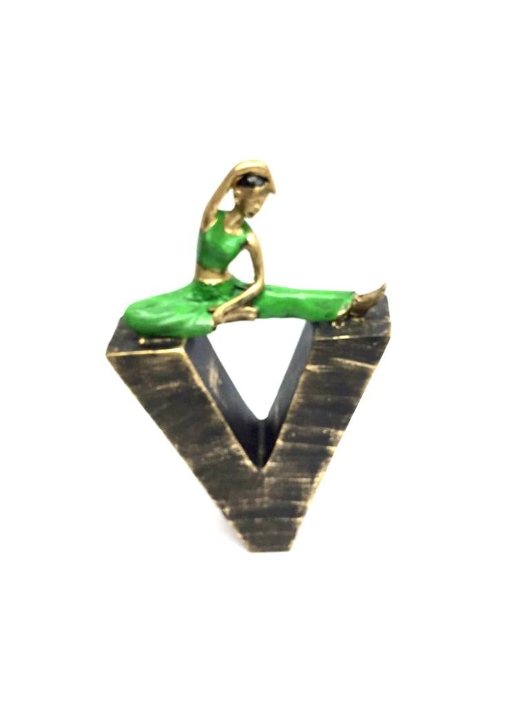 Love Yoga Sitting On Letters Exclusive Set Of 4 Unique Home Décor Tamrapatra