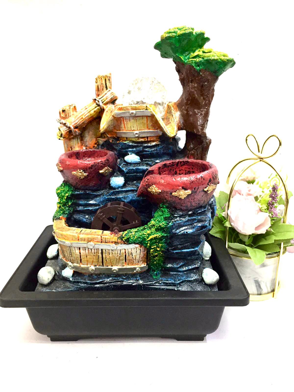 Water Fountain Rural Village Inspired Nature Artwork Splendid Gifts By Tamrapatra