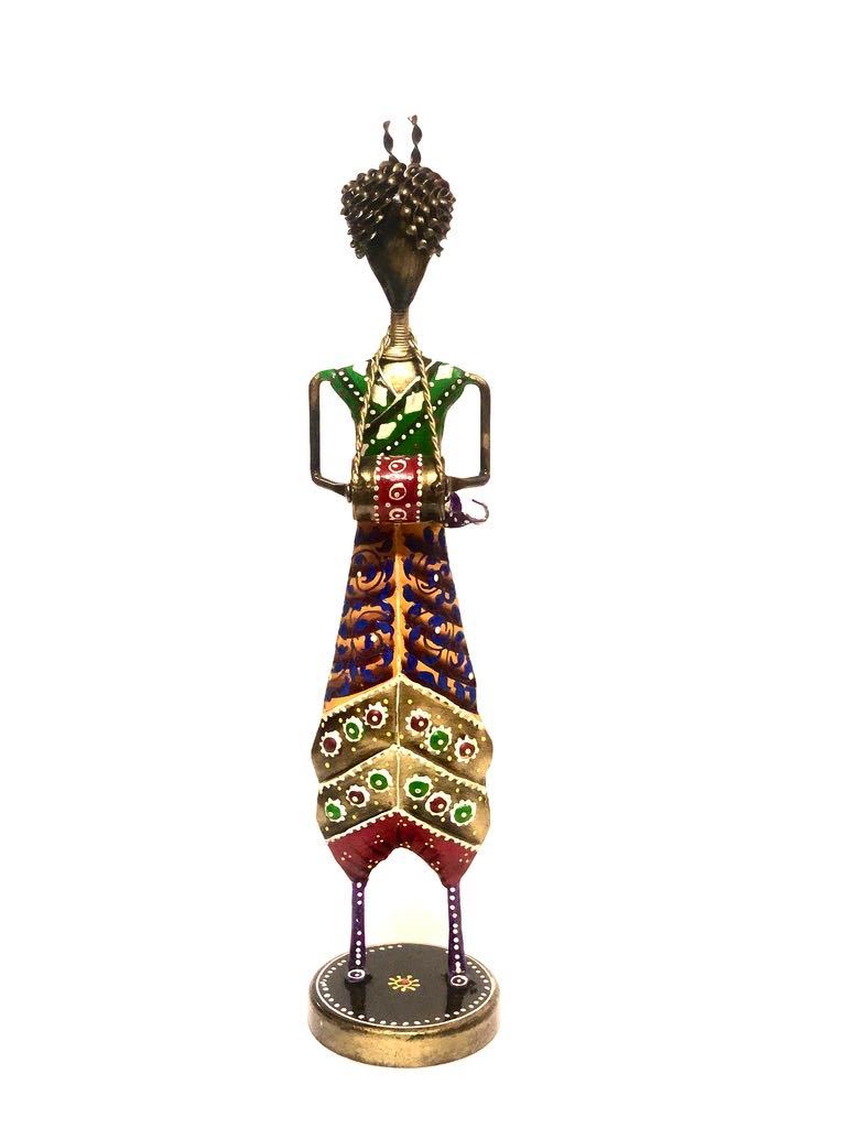 Musician Metal Antiquity Painted Vibrant Colors Export Quality Tamrapatra - Tamrapatra