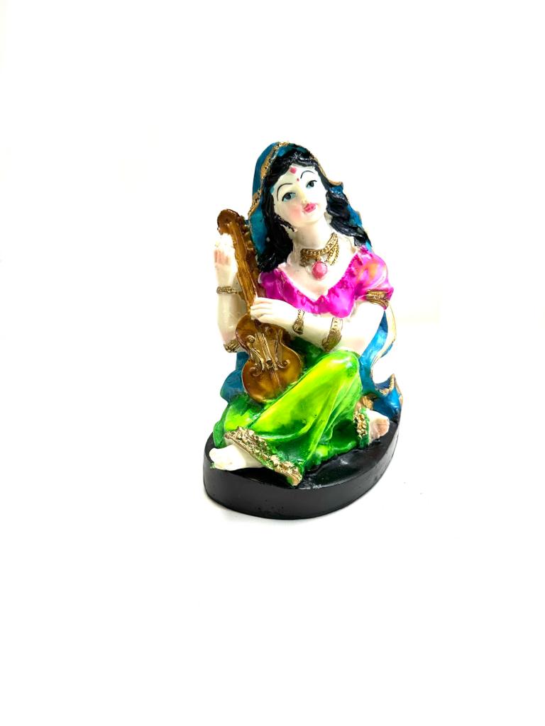 Indian Rural Rajasthani Musician Playing Various Cultural Figurines By Tamrapatra