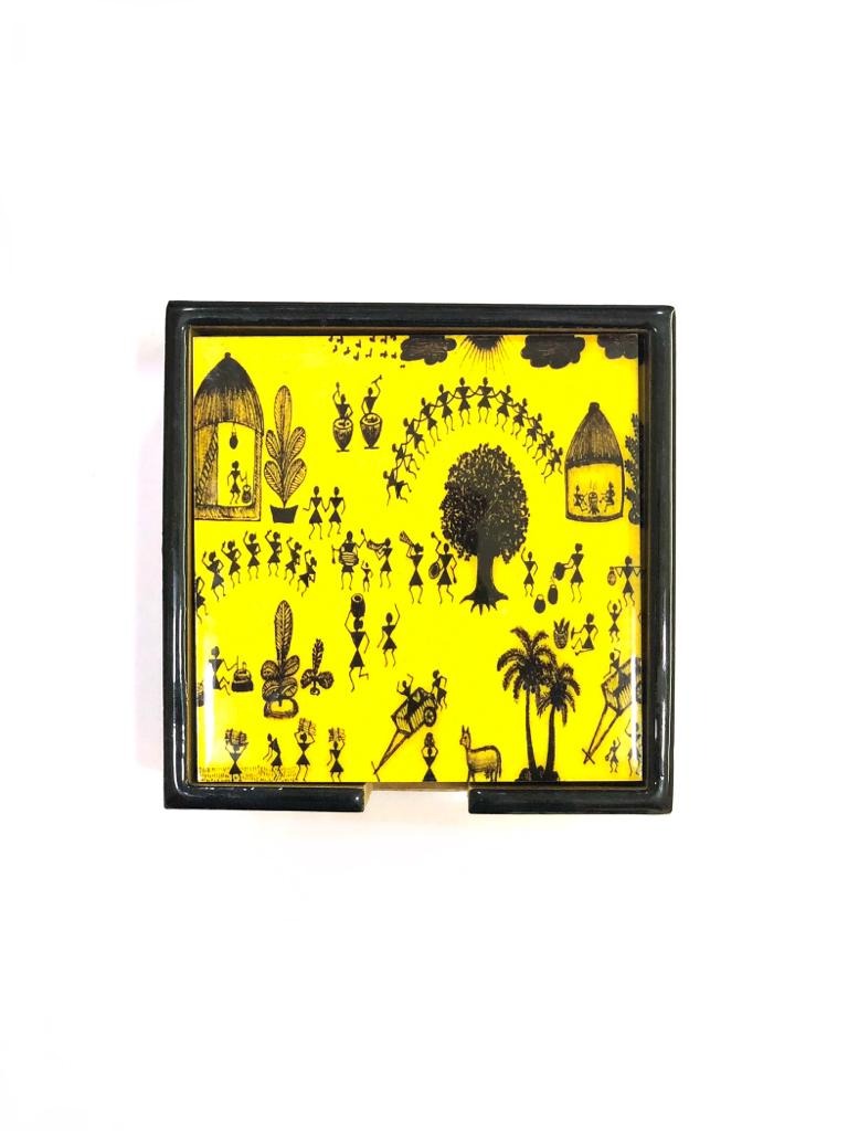 Designer Tea Coasters In Wood Laminated With Exclusive Concepts Tamrapatra