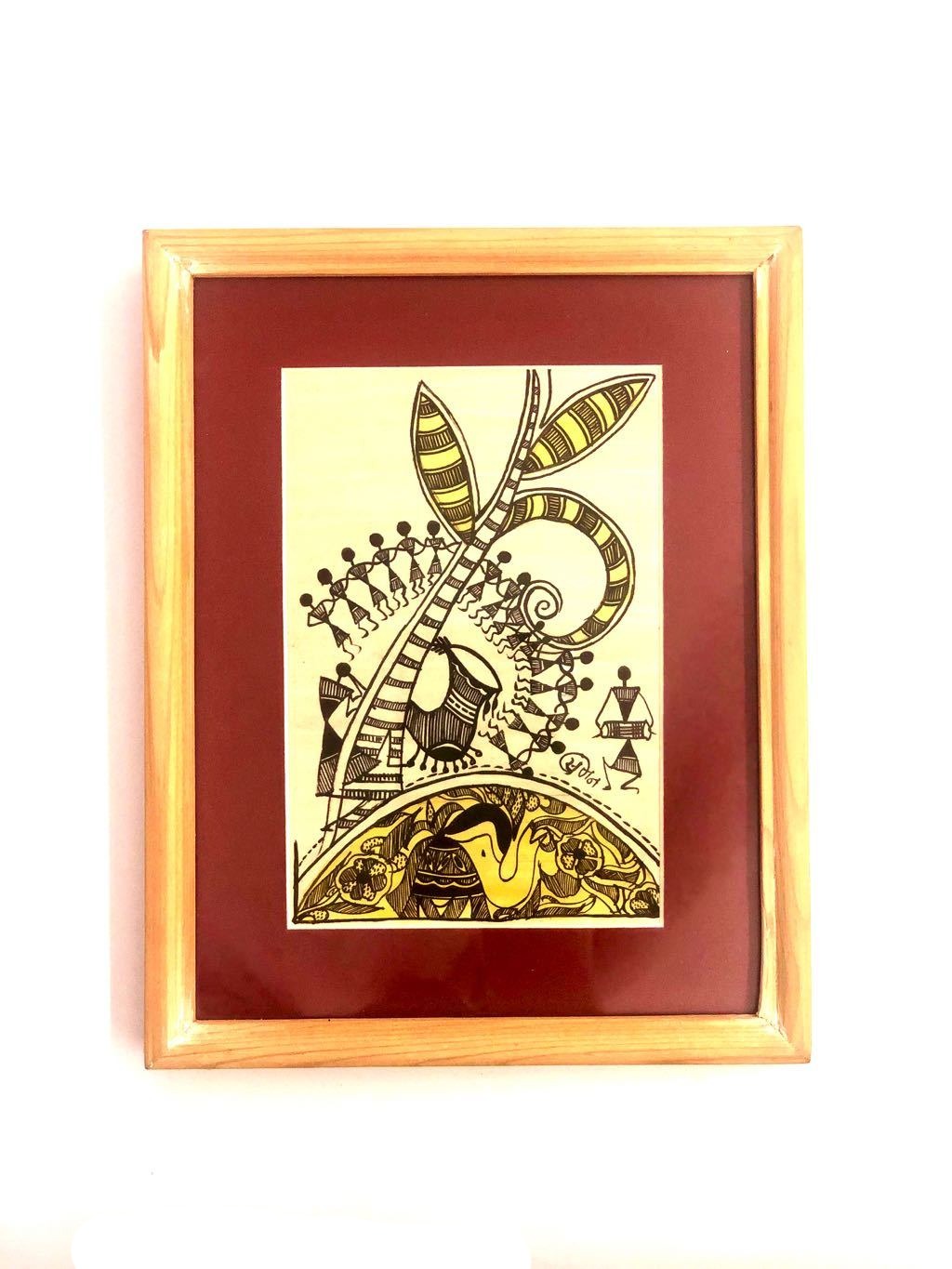Warli Painting Of Tribal Lifestyle Best Wall Hanging Décor Attraction By Tamrapatra
