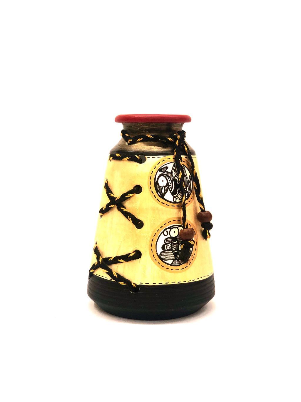 Thread Style Distinctive Pottery New Addition Beige Painted Tamrapatra - Tamrapatra