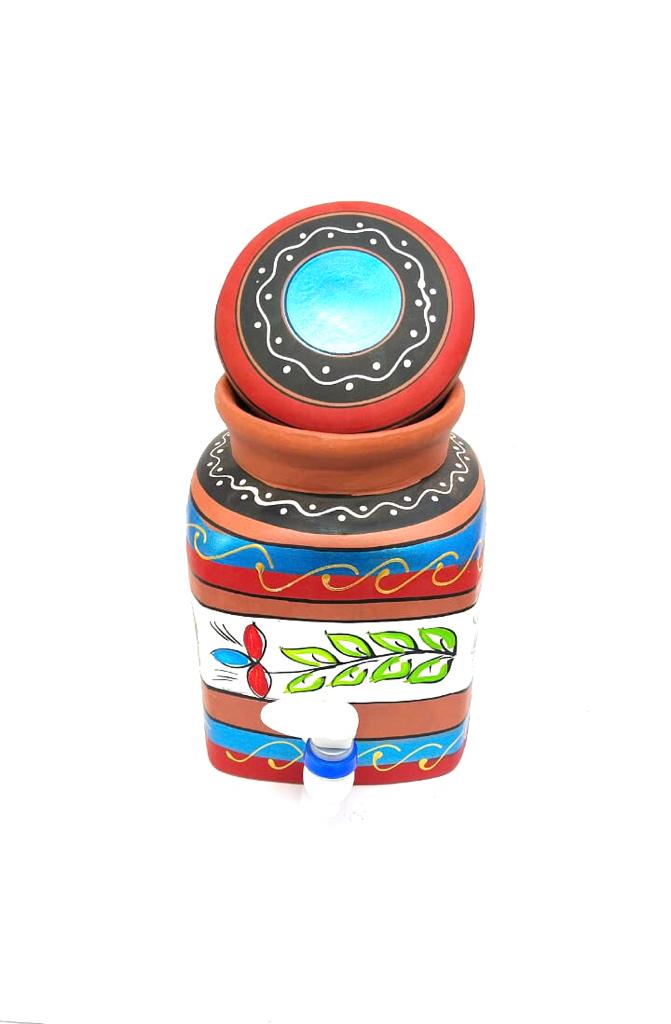 Water Jugs Square Hand Painted Squared Shaped In Various Designs From Tamrapatra