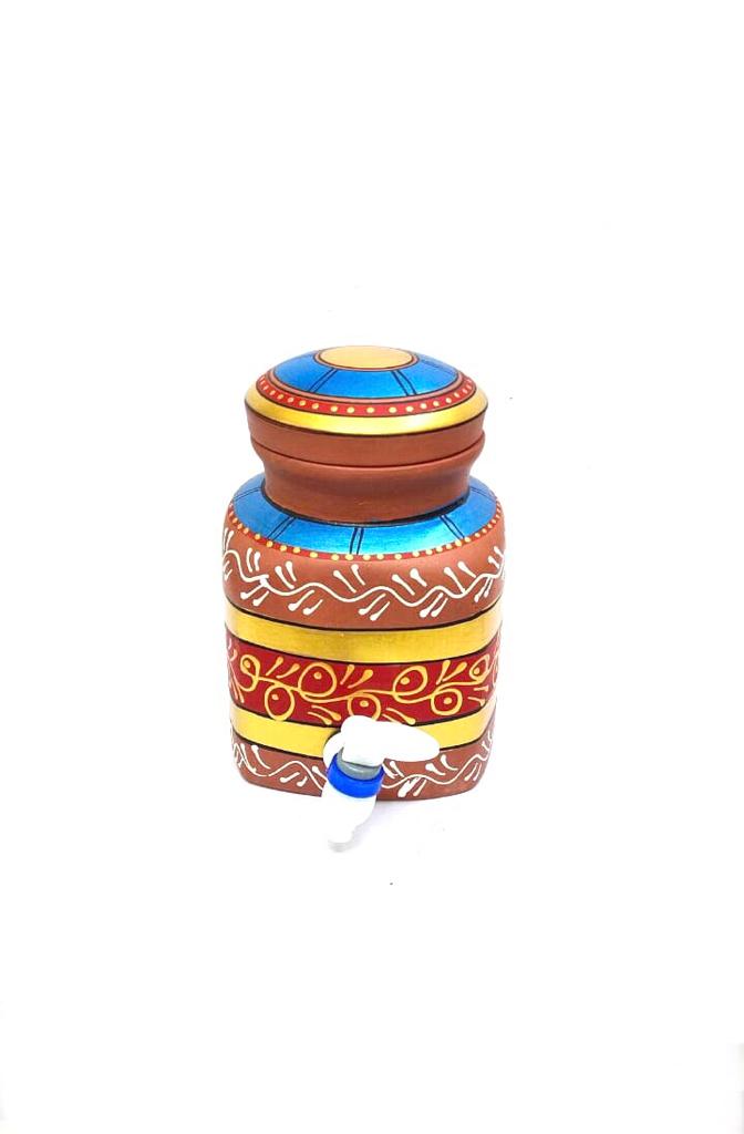Water Jugs Square Hand Painted Squared Shaped In Various Designs From Tamrapatra