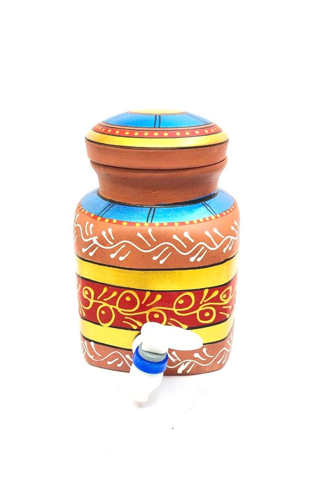 Water Jugs Square Hand Painted Squared Shaped In Various Designs From Tamrapatra