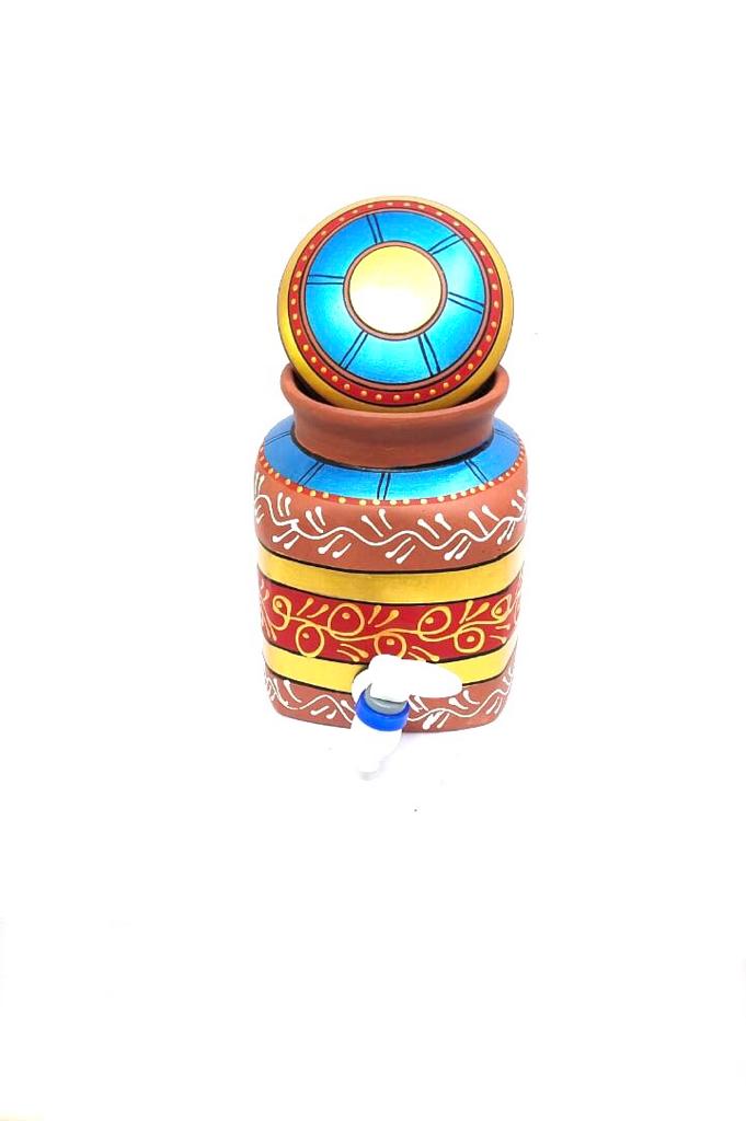 Water Jugs Square Hand Painted Squared Shaped In Various Designs From Tamrapatra
