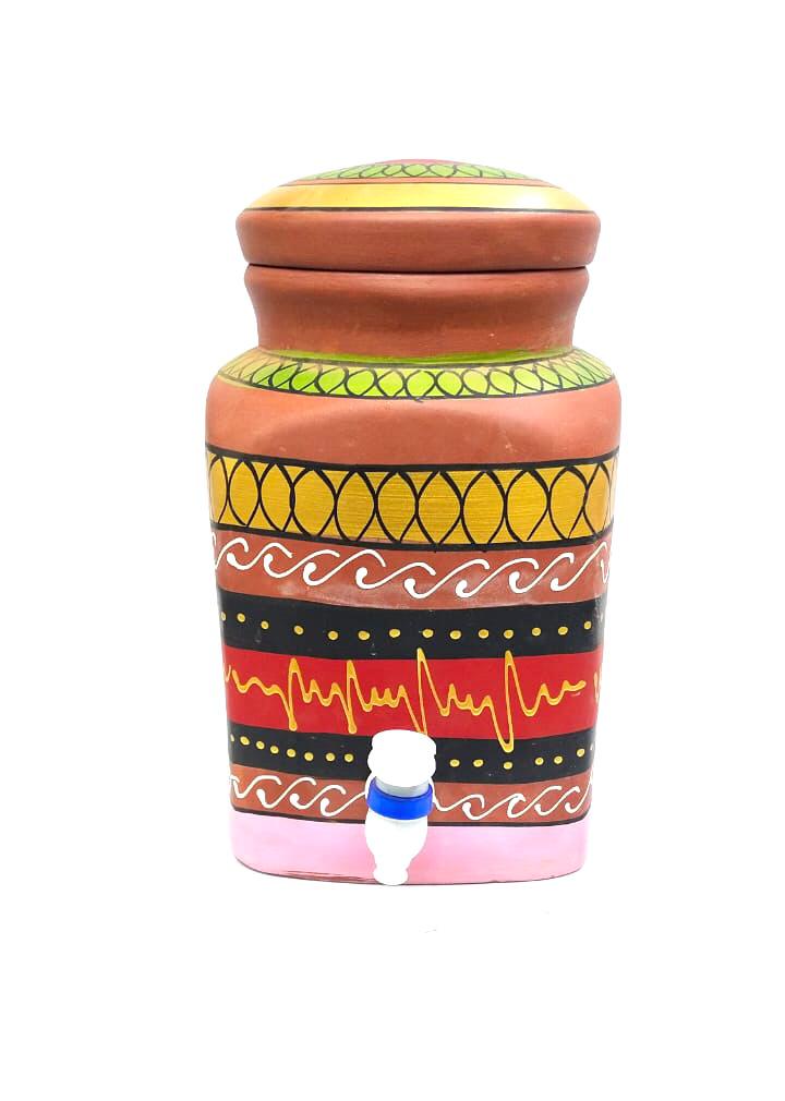 Water Jugs Square Hand Painted Squared Shaped In Various Designs From Tamrapatra