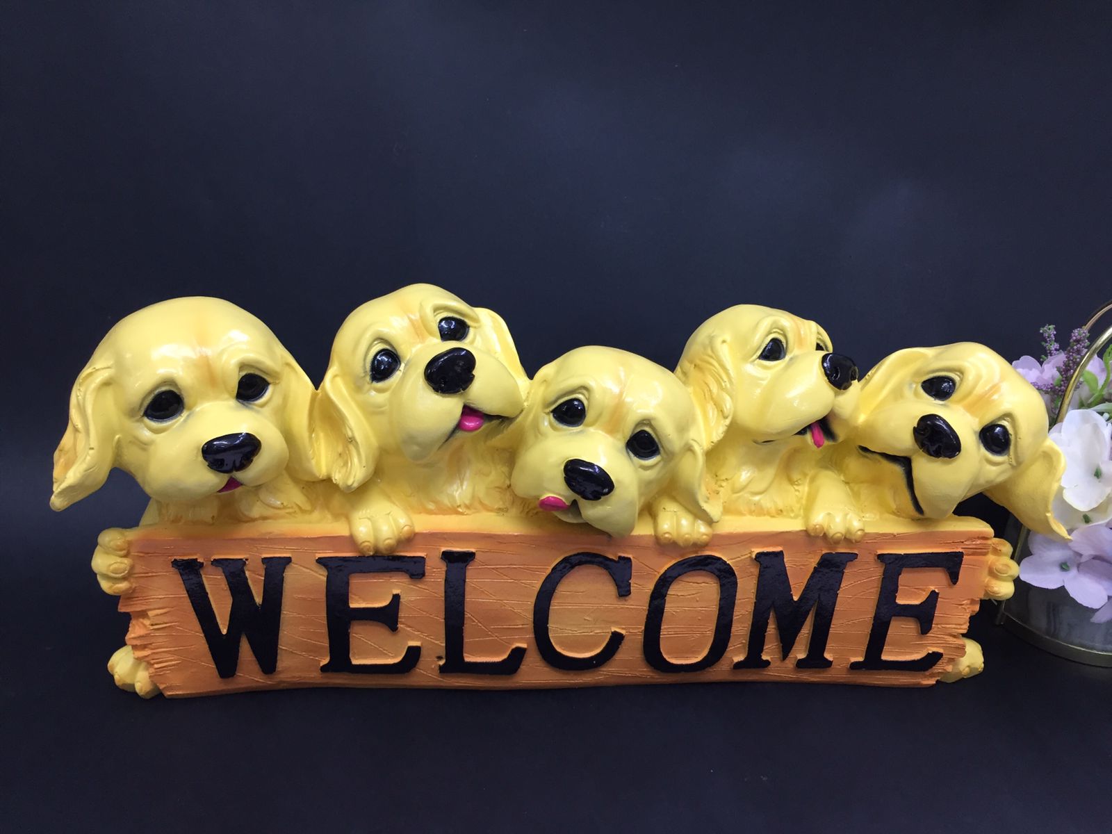Graceful Dogs In Welcome Design Animal Lovers Showpiece From Tamrapatra