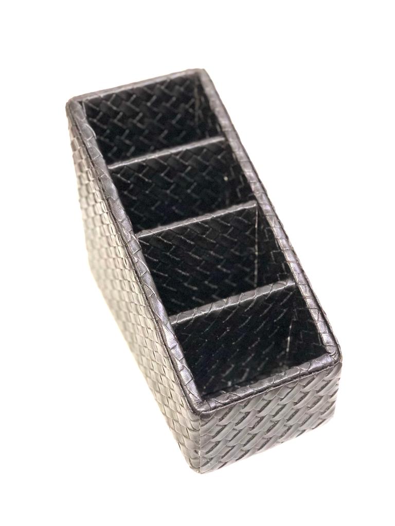 Cutlery Holders In Black Velvet On Wooden Kitchen Utilities By Tamrapatra