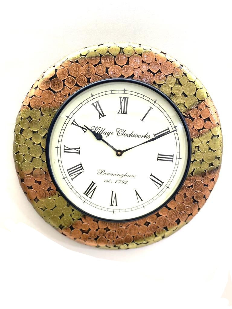 Metal & Wood Fusion Metal Clocks In Various Striking Design From Tamrapatra