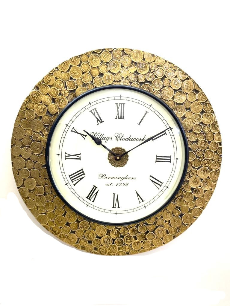 Metal & Wood Fusion Metal Clocks In Various Striking Design From Tamrapatra