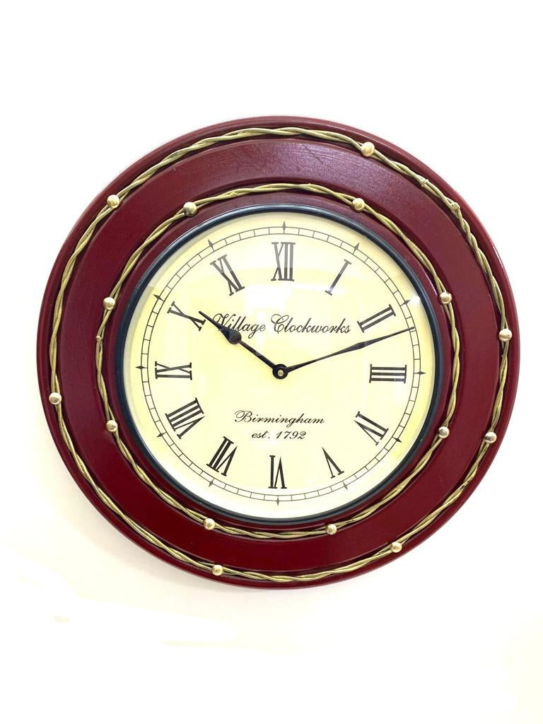 Metal & Wood Fusion Metal Clocks In Various Striking Design From Tamrapatra