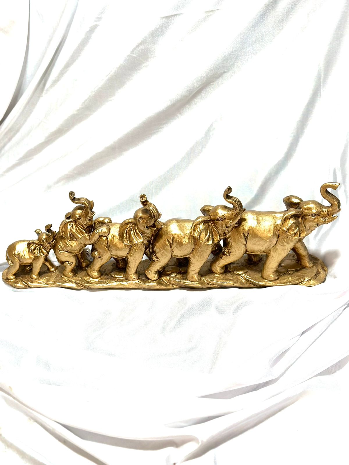 Elephant Family Resin Showpiece Home Office Interior's Choice From Tamrapatra