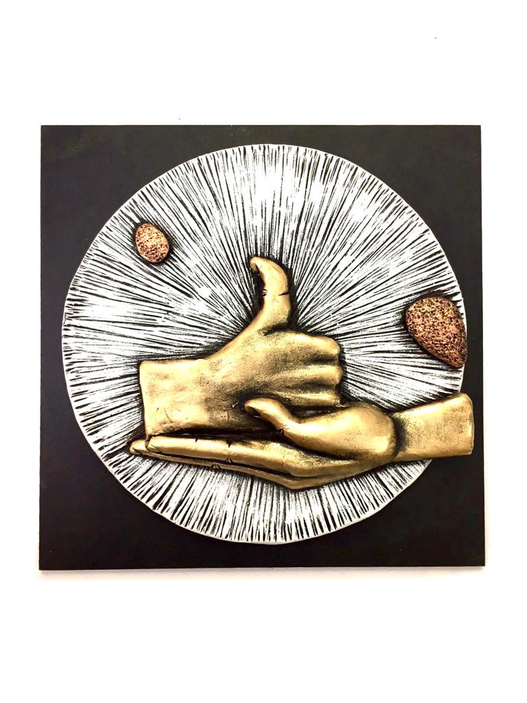Shades Of White Gold Hand Gestures Spiritual Artwork Mudra Art Tamrapatra