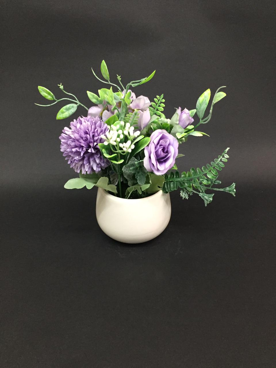 Glossy White Ceramic Pot Flower & Plant Indoor Decoration New By Tamrpatra