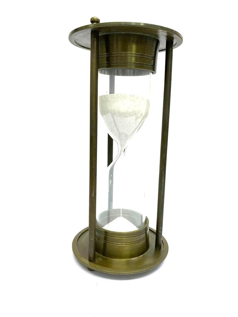 Sand Timer Antique Metal Nautical Arts Handcrafted Exclusively At Tamrapatra