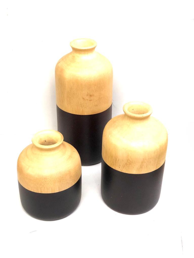 Modern Lined Pots Bottle Series Handcrafted Décor Additions By Tamrapatra