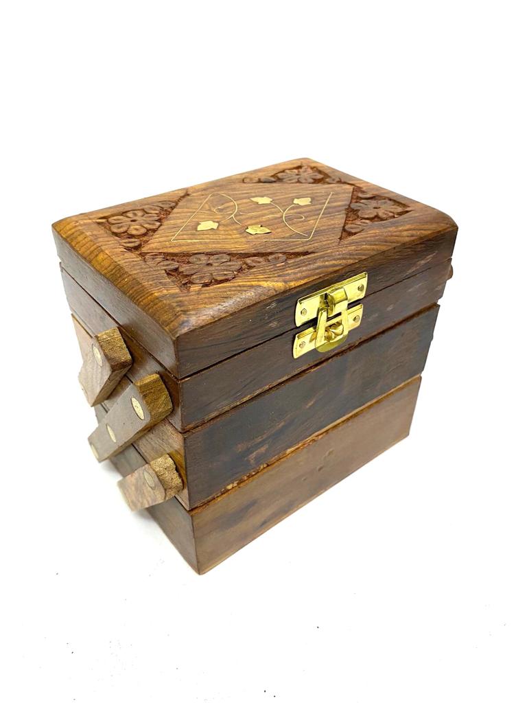 Wooden Carving Storage Box Jewelry Unique Way To Showcase By Tamrapatra