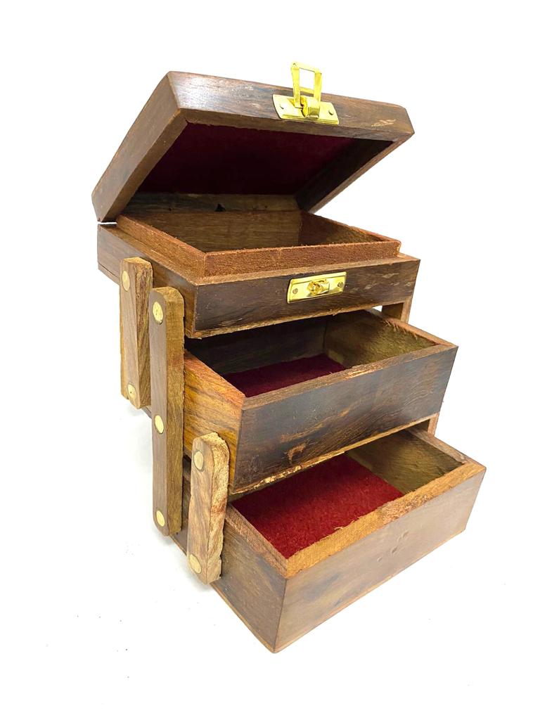 Wooden Carving Storage Box Jewelry Unique Way To Showcase By Tamrapatra