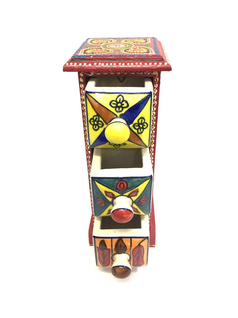 Exclusive Traditional Ceramic 3 Drawer Exclusive Variations Utility By Tamrapatra