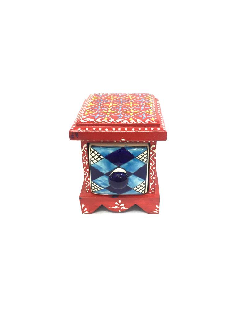 Hand Painted Single Designer Drawer Traditional Gifting Décor By Tamrapatra