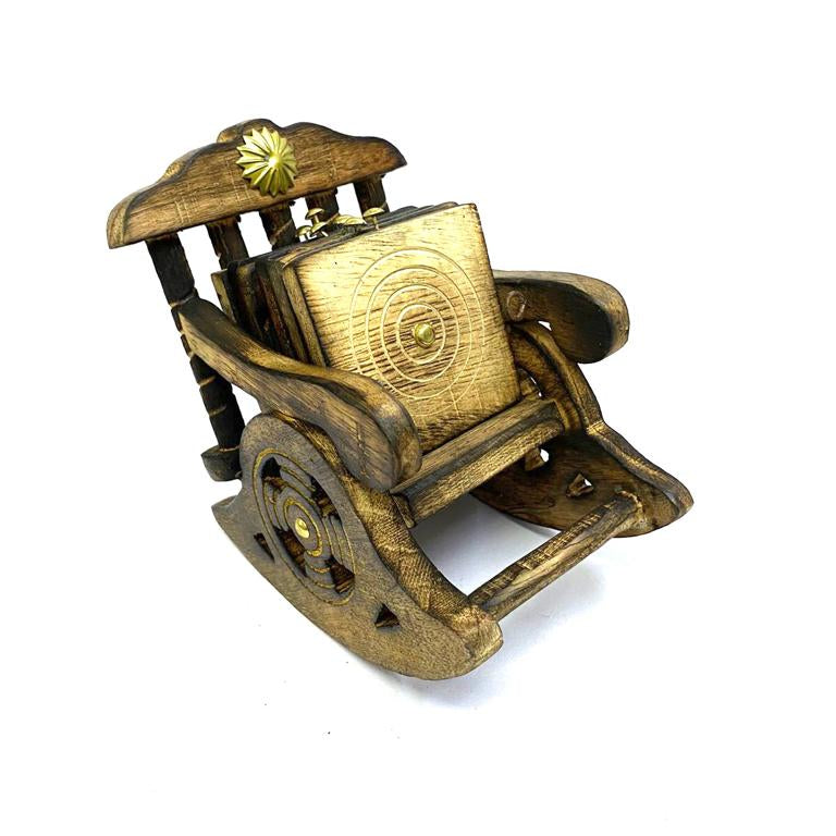 Wooden Tea Coaster Chair Utility Handcrafted With Love In India By Tamrapatra - Tamrapatra