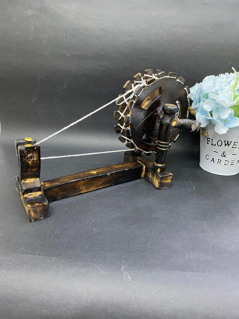 Wooden Gandhiji Charkha Antique Collection For Home Office Décor By Tamrapatra
