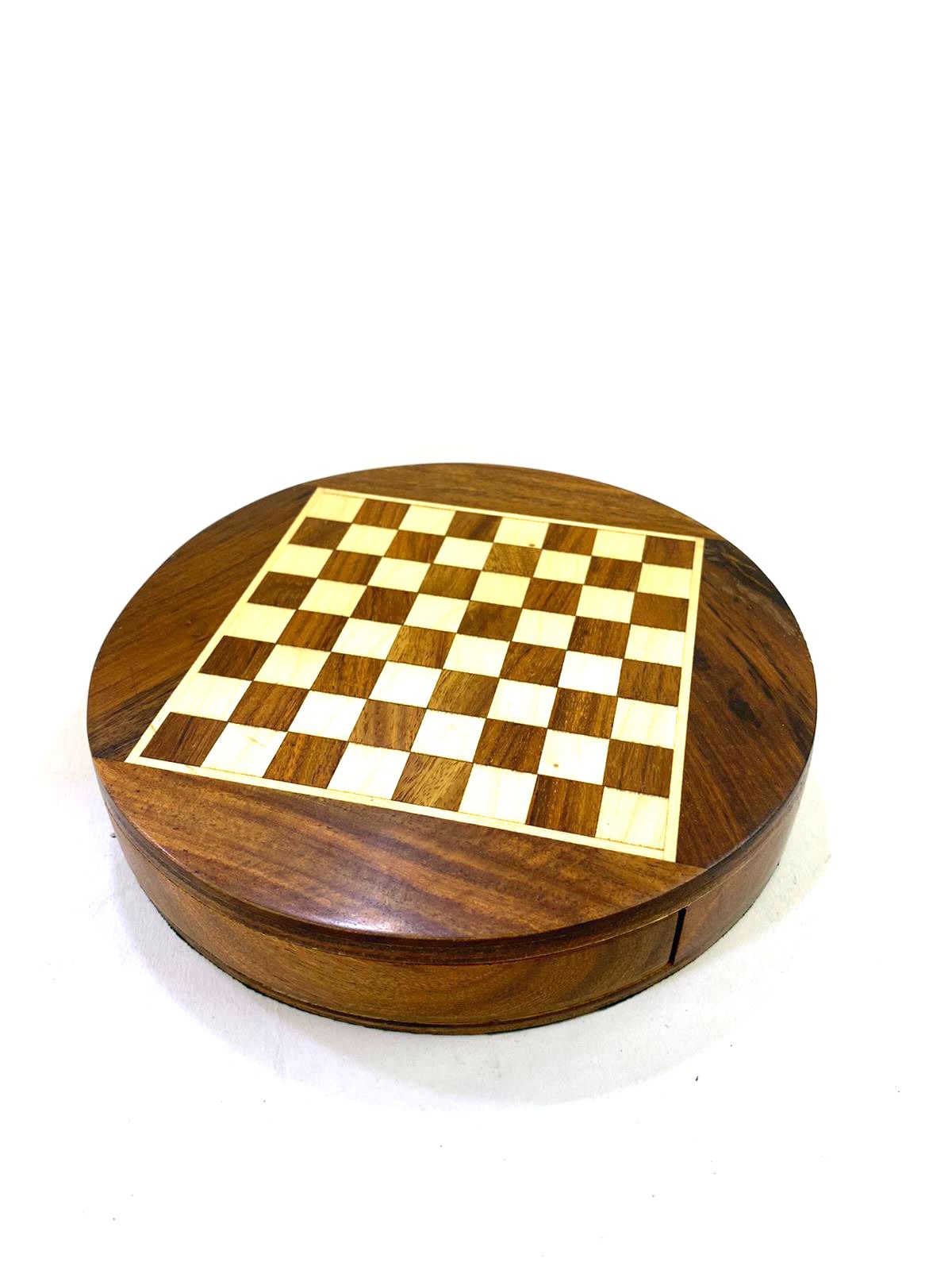 Travel Chess Wooden Carved Pieces Handcrafted Games By Tamrapatra