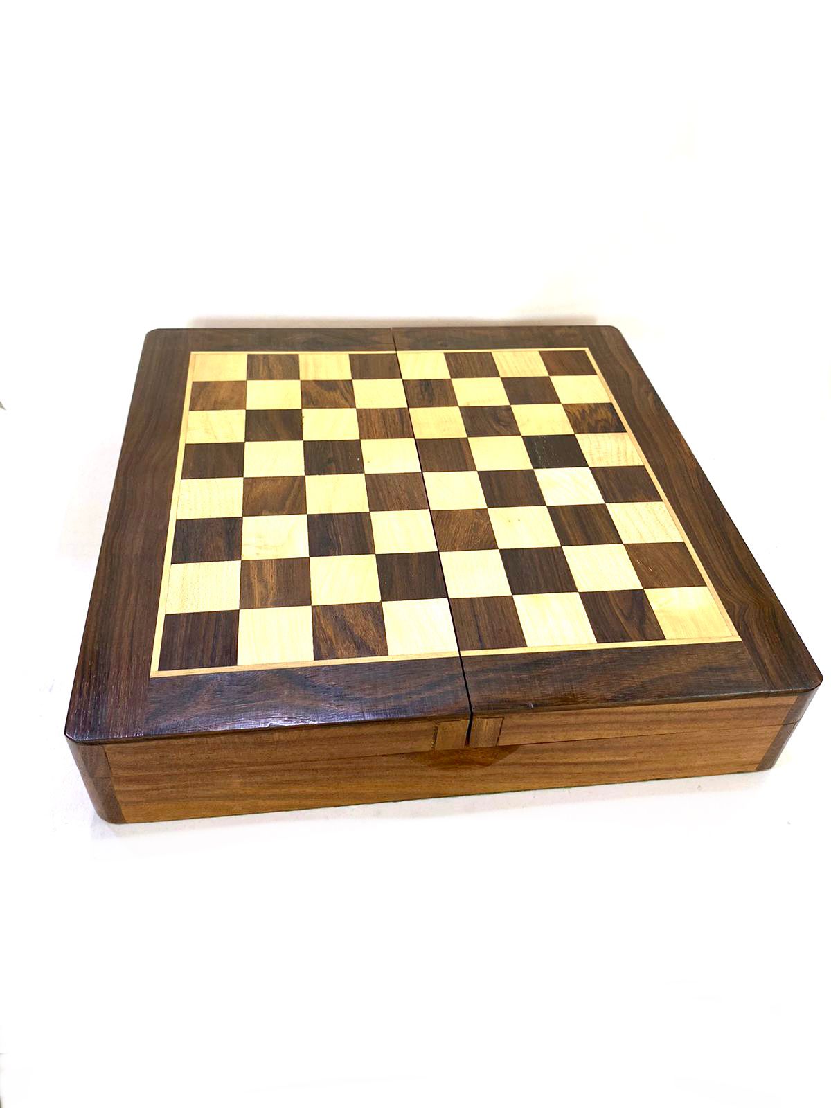 Travel Chess Wooden Carved Pieces Handcrafted Games By Tamrapatra