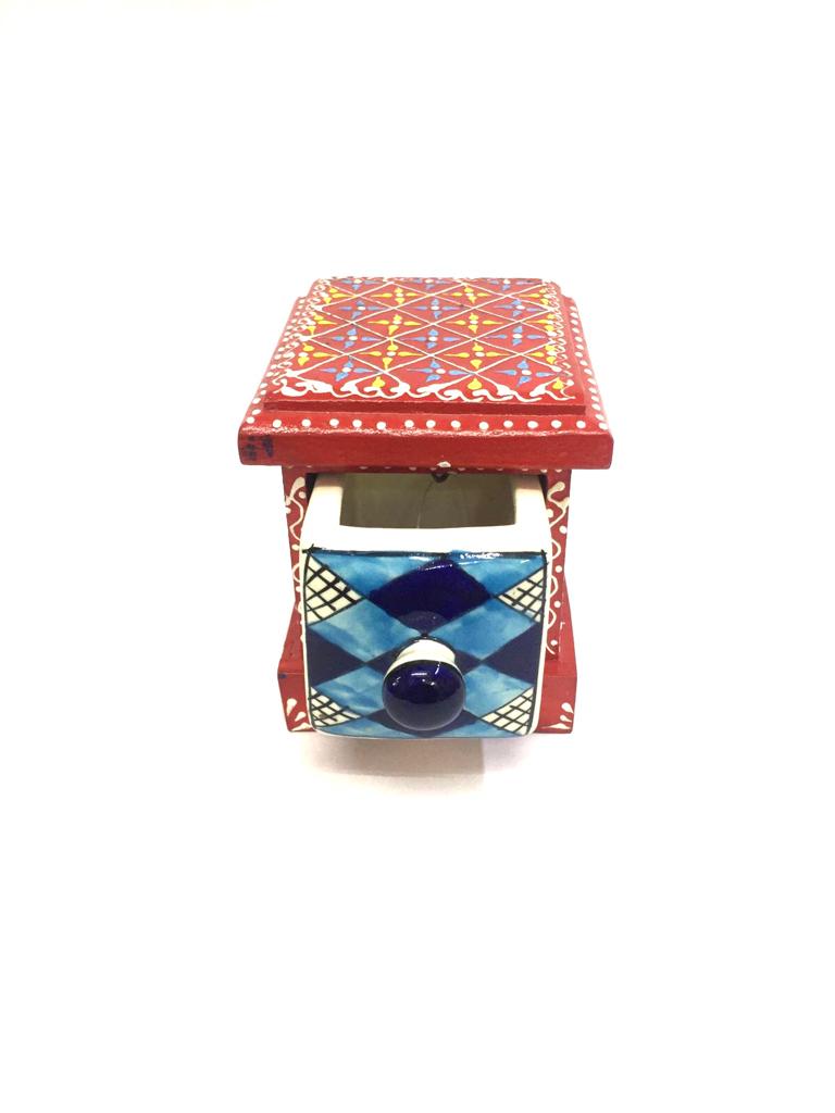 Hand Painted Single Designer Drawer Traditional Gifting Décor By Tamrapatra