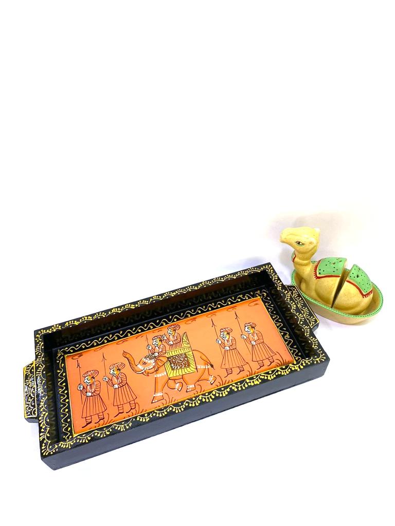 Royal Tray Series Hand Painted & Crafted With Precision Various Designs By Tamrapatra - Tamrapatra