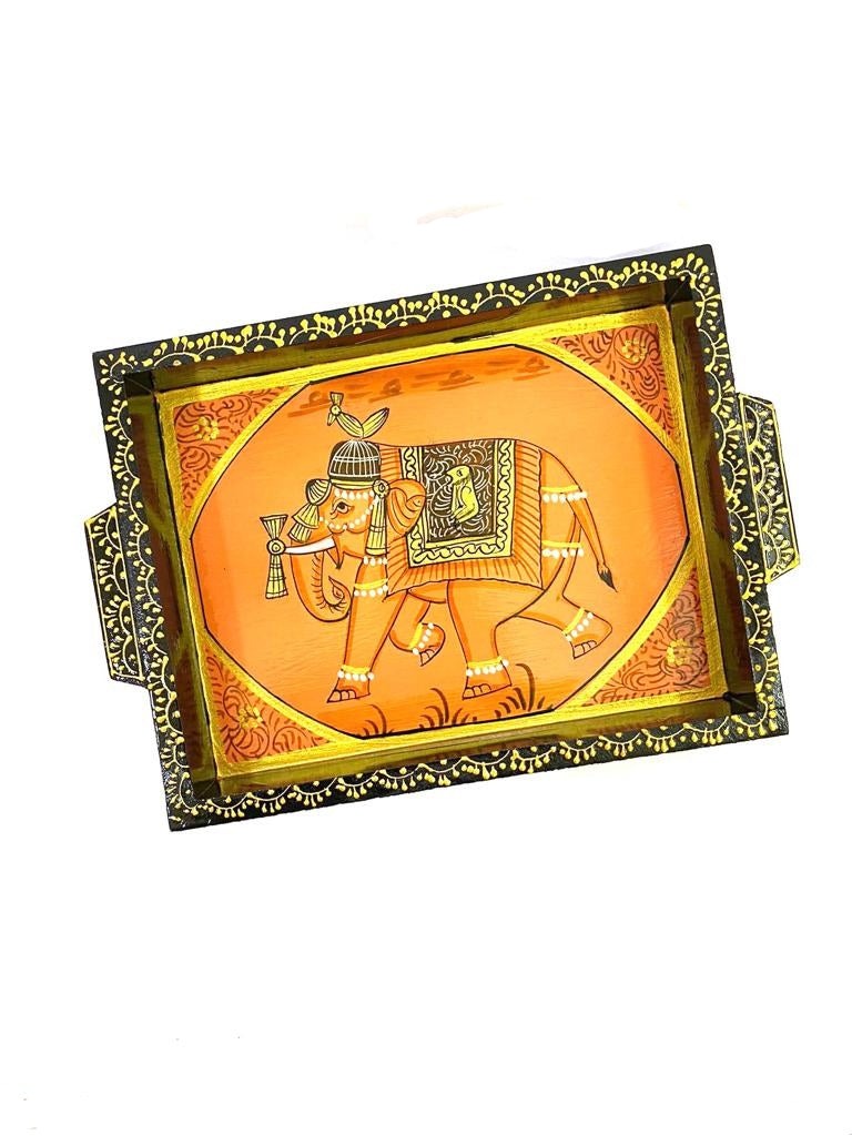 Royal Tray Series Hand Painted & Crafted With Precision Various Designs By Tamrapatra - Tamrapatra