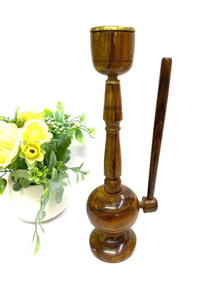 Wooden Hookah Vintage Artefacts Elegant Look Handcrafted Collection Tamrapatra