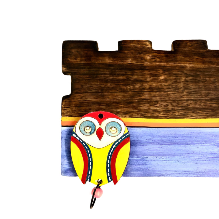 Name Plates Owl Collection HandCarved Wooden Color Painted By Tamrapatra - Tamrapatra