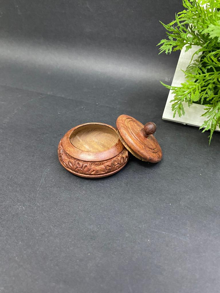 Wooden Sindoor Dibbi Storage Box With Lid Sweet Gifting Ideas From Tamrapatra