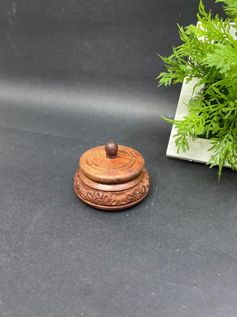 Wooden Sindoor Dibbi Storage Box With Lid Sweet Gifting Ideas From Tamrapatra
