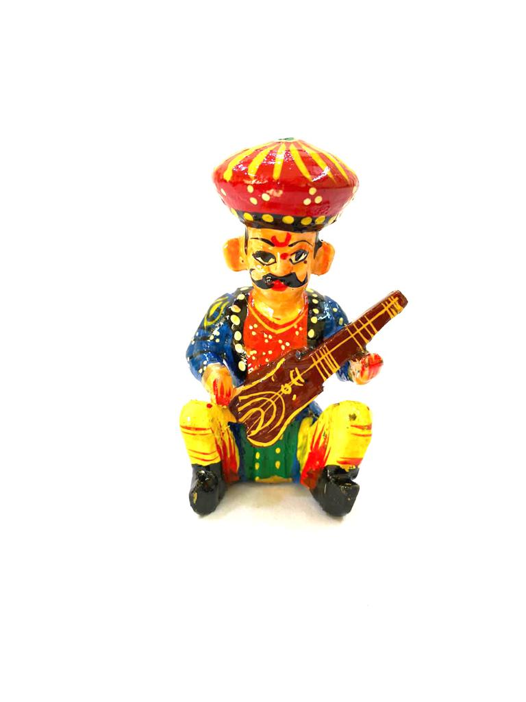 Wooden Musicians Set Of 6 Interior Decoration Hand Painted Collection Tamrapatra