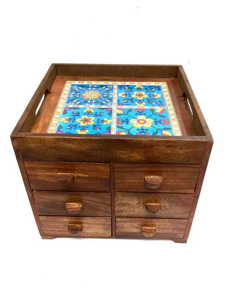 Wooden Try Platters Serving For Dinning Table With Storage From Tamrapatra