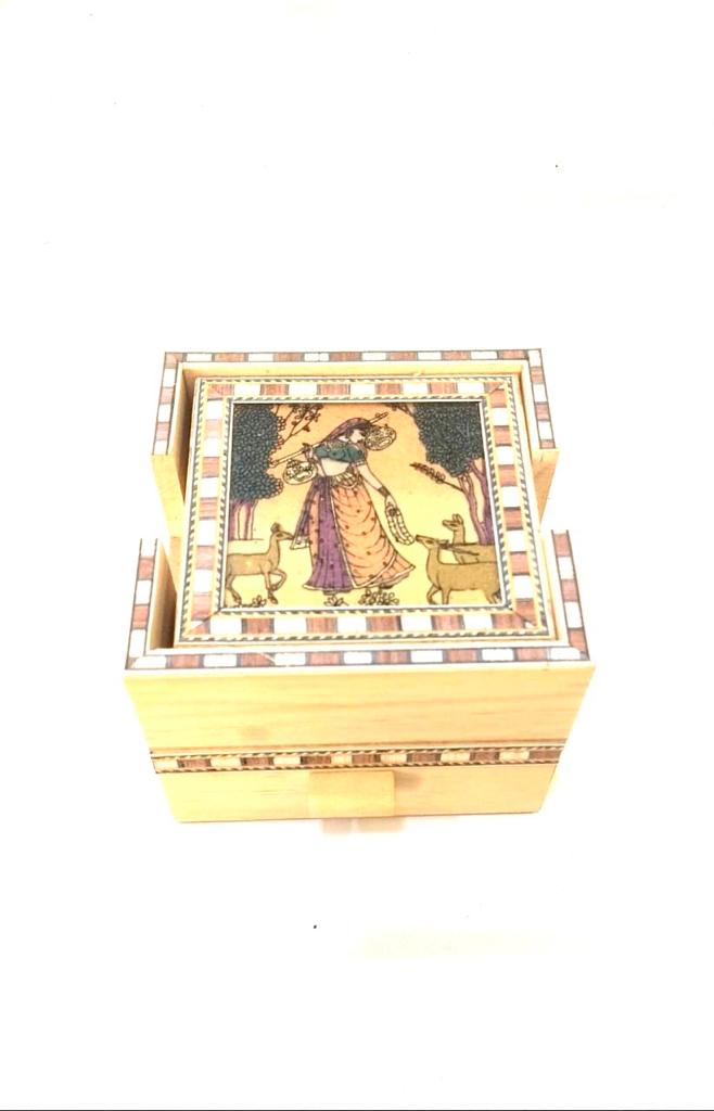 Wooden Tea Coaster With Storage For Every House Gifts Kitchen Dinning Ware Tamrapatra