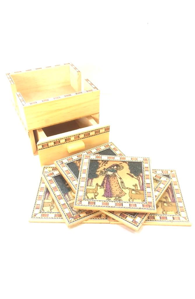 Wooden Tea Coaster With Storage For Every House Gifts Kitchen Dinning Ware Tamrapatra